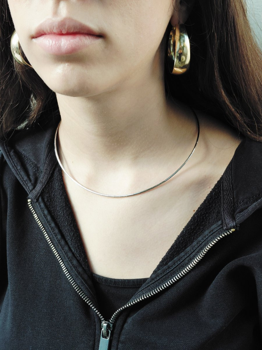 Semi-rigid White Gold Chain -photo-8