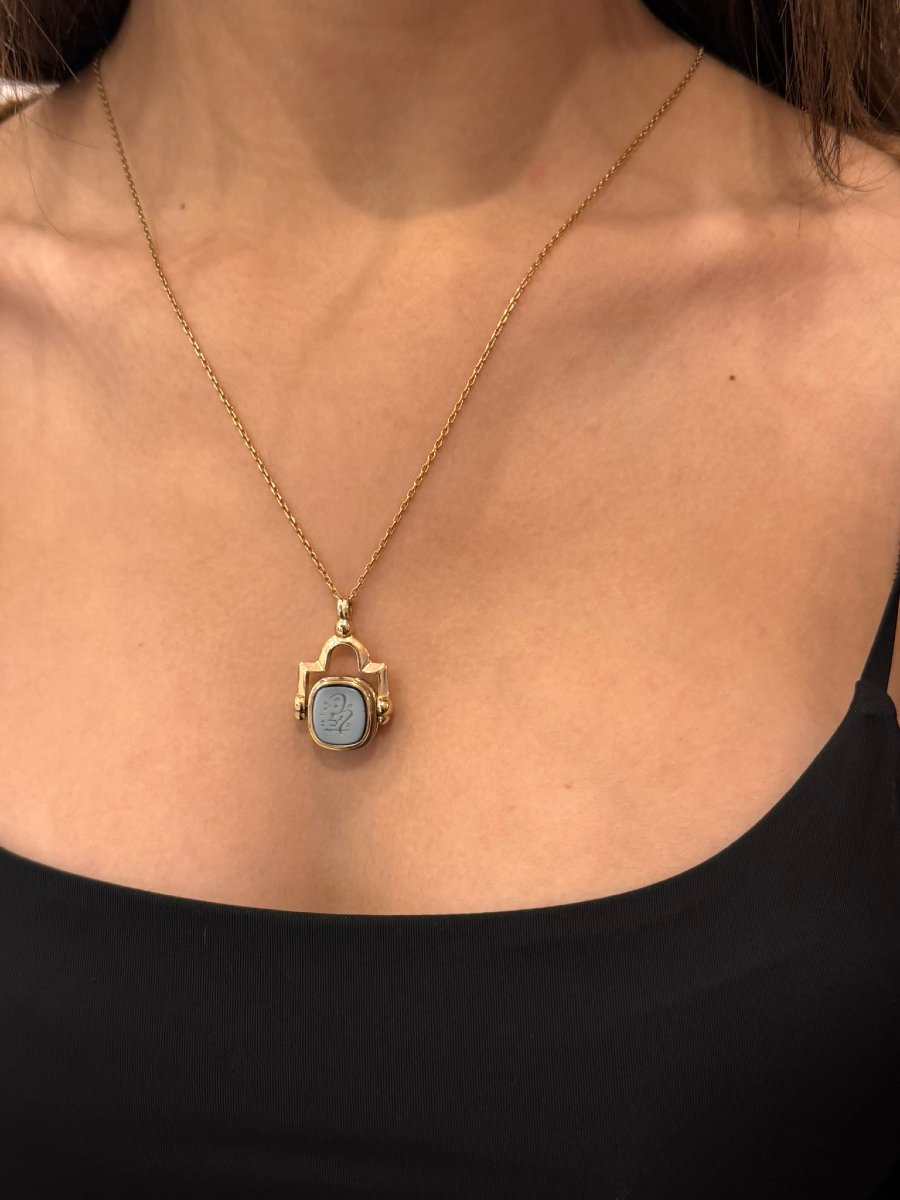 Cachet Gold And Agate Pendant-photo-8