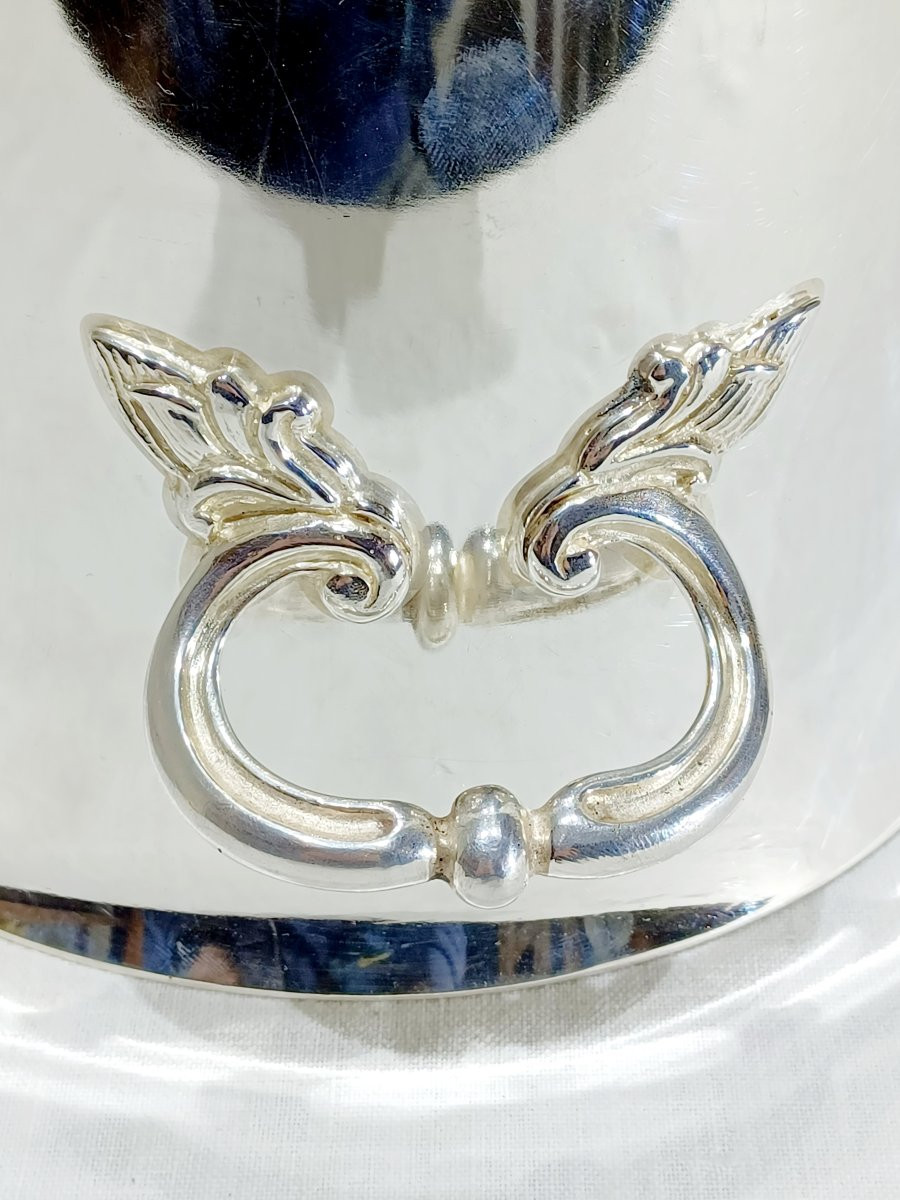 Seau à champagne en métal argenté-photo-4