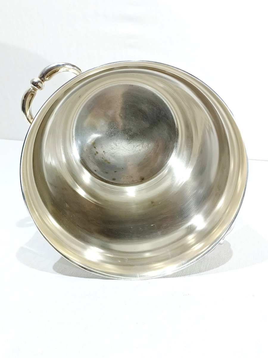 Seau à champagne en métal argenté-photo-1