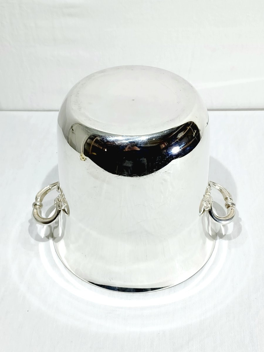 Seau à champagne en métal argenté-photo-5