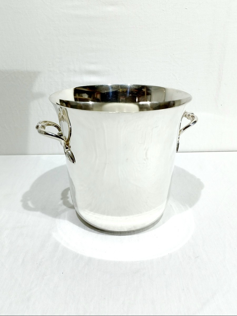 Seau à champagne en métal argenté