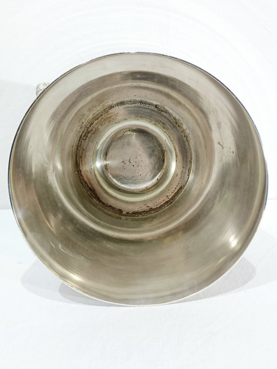 Seau à champagne en métal argenté-photo-2