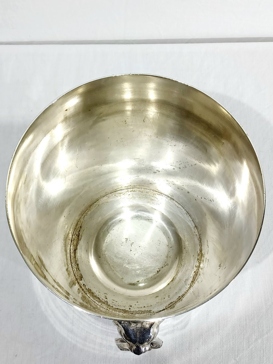 Seau à champagne en métal argenté-photo-8