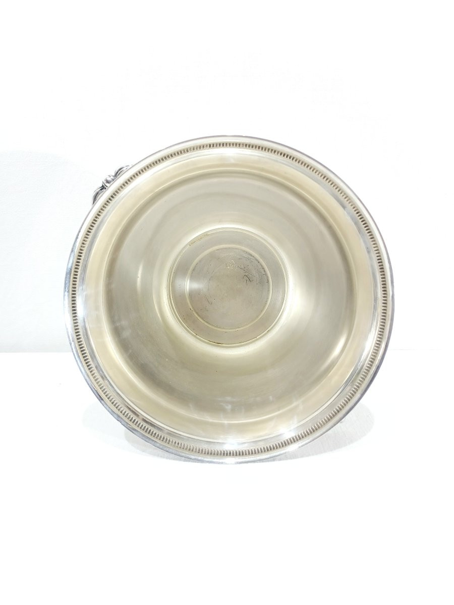 Champagne Bucket In Silver-plated Metal With Gadroons-photo-2