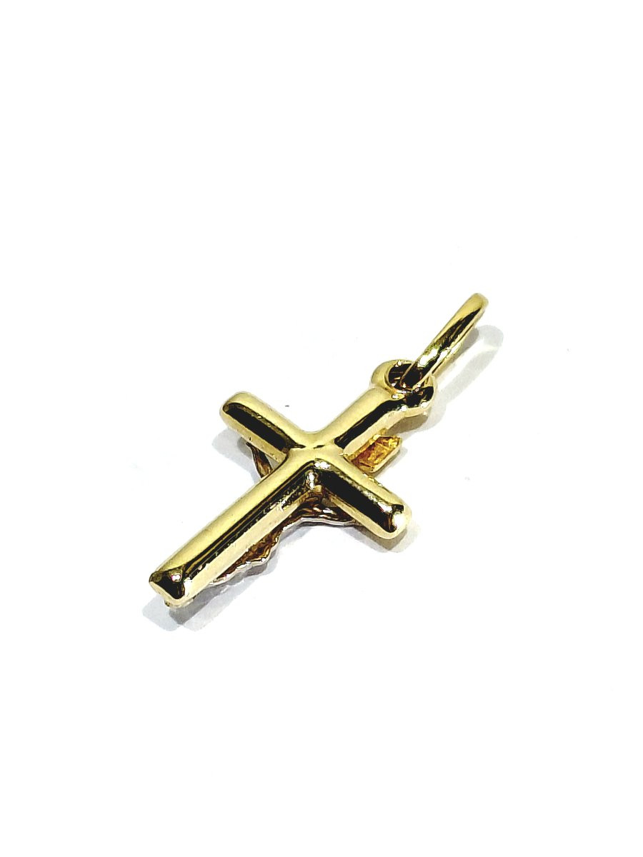 Yellow And White Gold Crucifix Pendant-photo-7