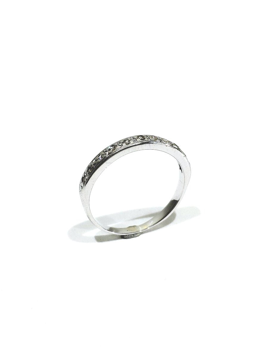 Bague Or Blanc Et Diamants -photo-3