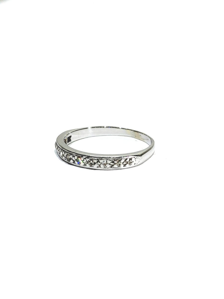 Bague Or Blanc Et Diamants -photo-5