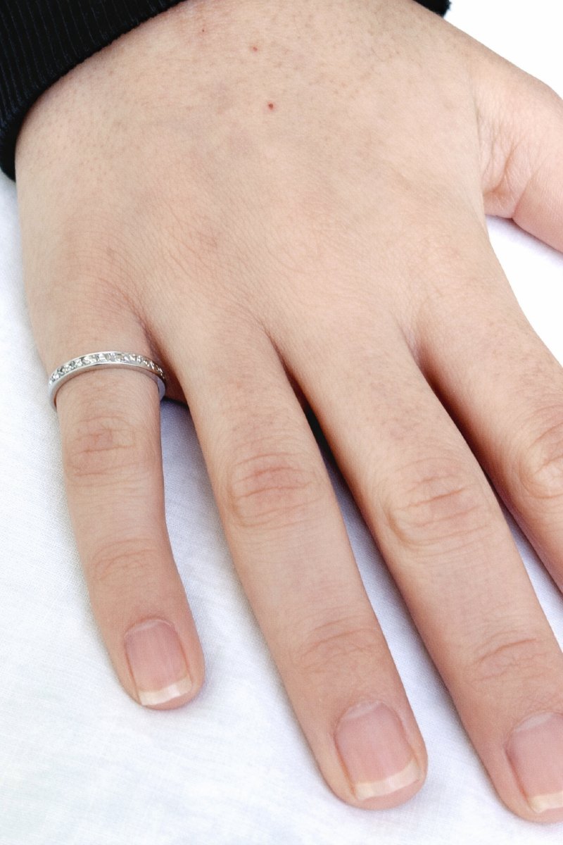 Bague Or Blanc Et Diamants -photo-7