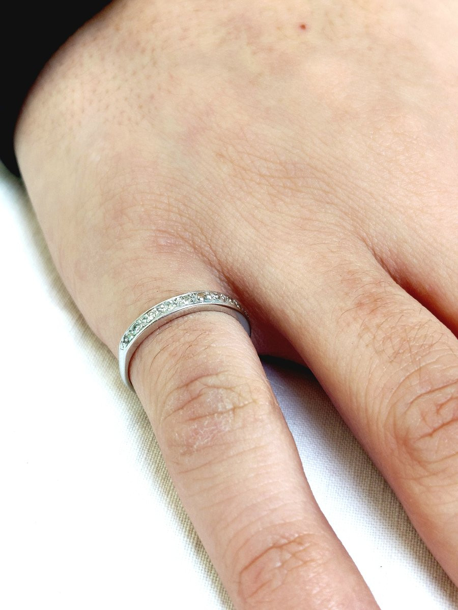 Bague Or Blanc Et Diamants -photo-8