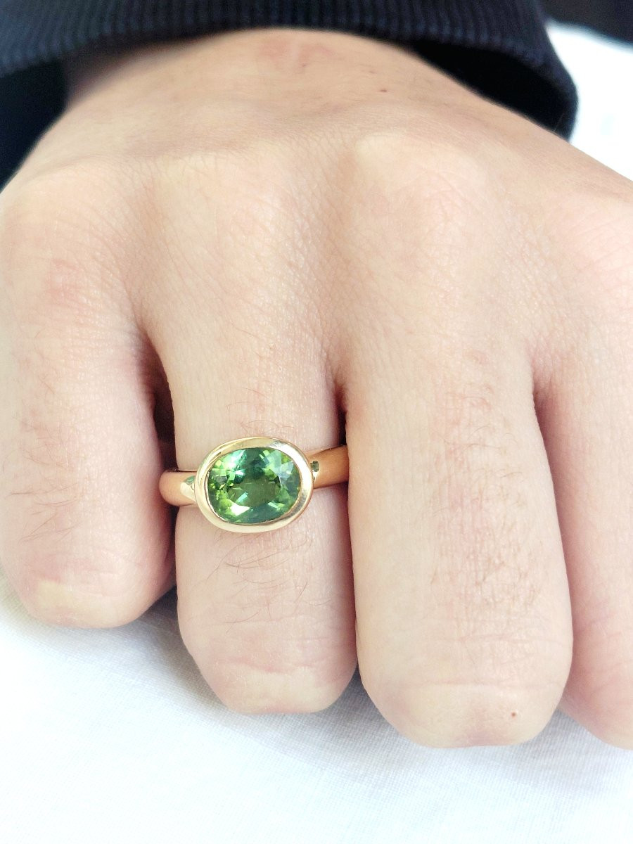 Bague en or et péridot-photo-4