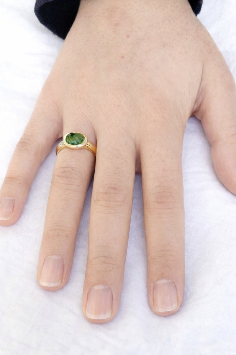 Bague en or et péridot-photo-7