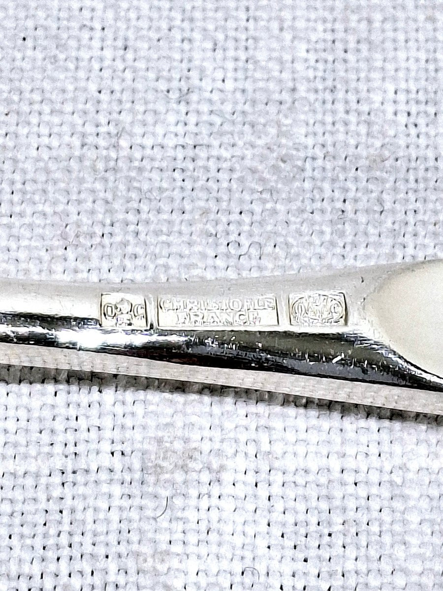 Christofle – Service à dessert en Métal Argenté Modèle Duo-photo-6