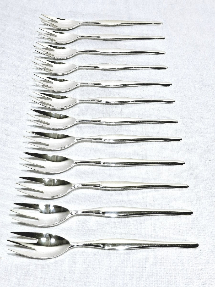 Christofle – Service à dessert en Métal Argenté Modèle Duo-photo-7