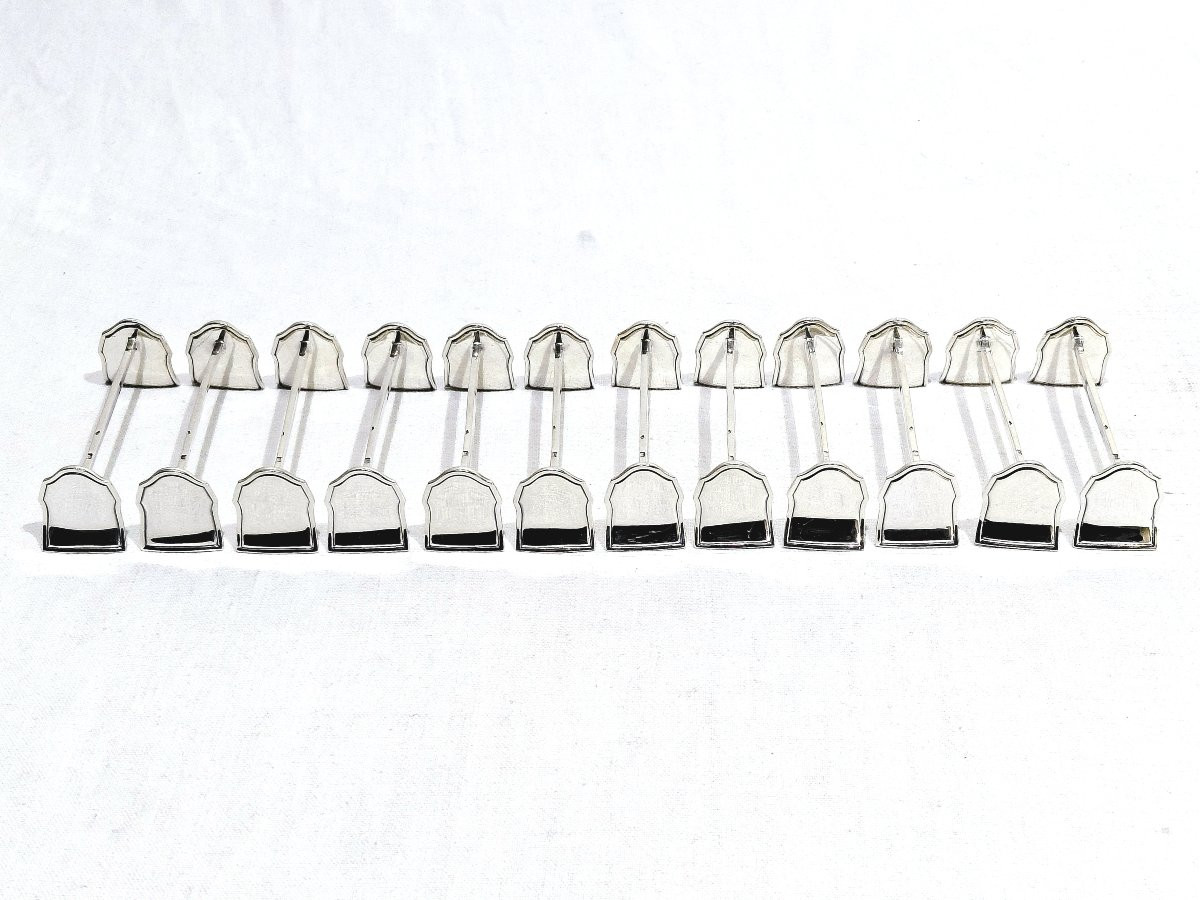 SAVARY - 12 PORTES COUTEAUX EN ARGENT-photo-4