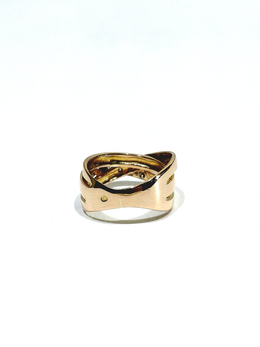 Bague mouvement or et diamants-photo-2
