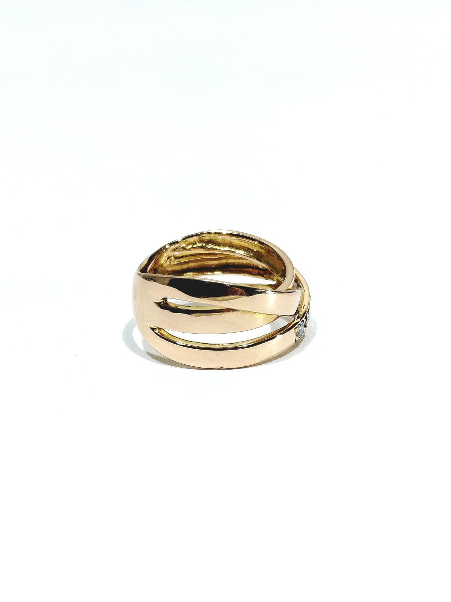 Bague mouvement or et diamants-photo-3