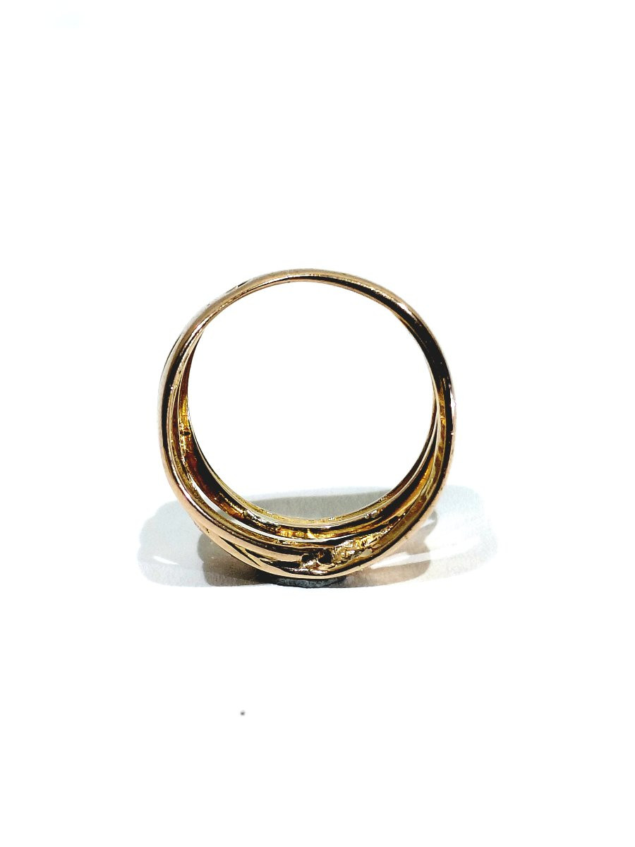 Bague mouvement or et diamants-photo-6