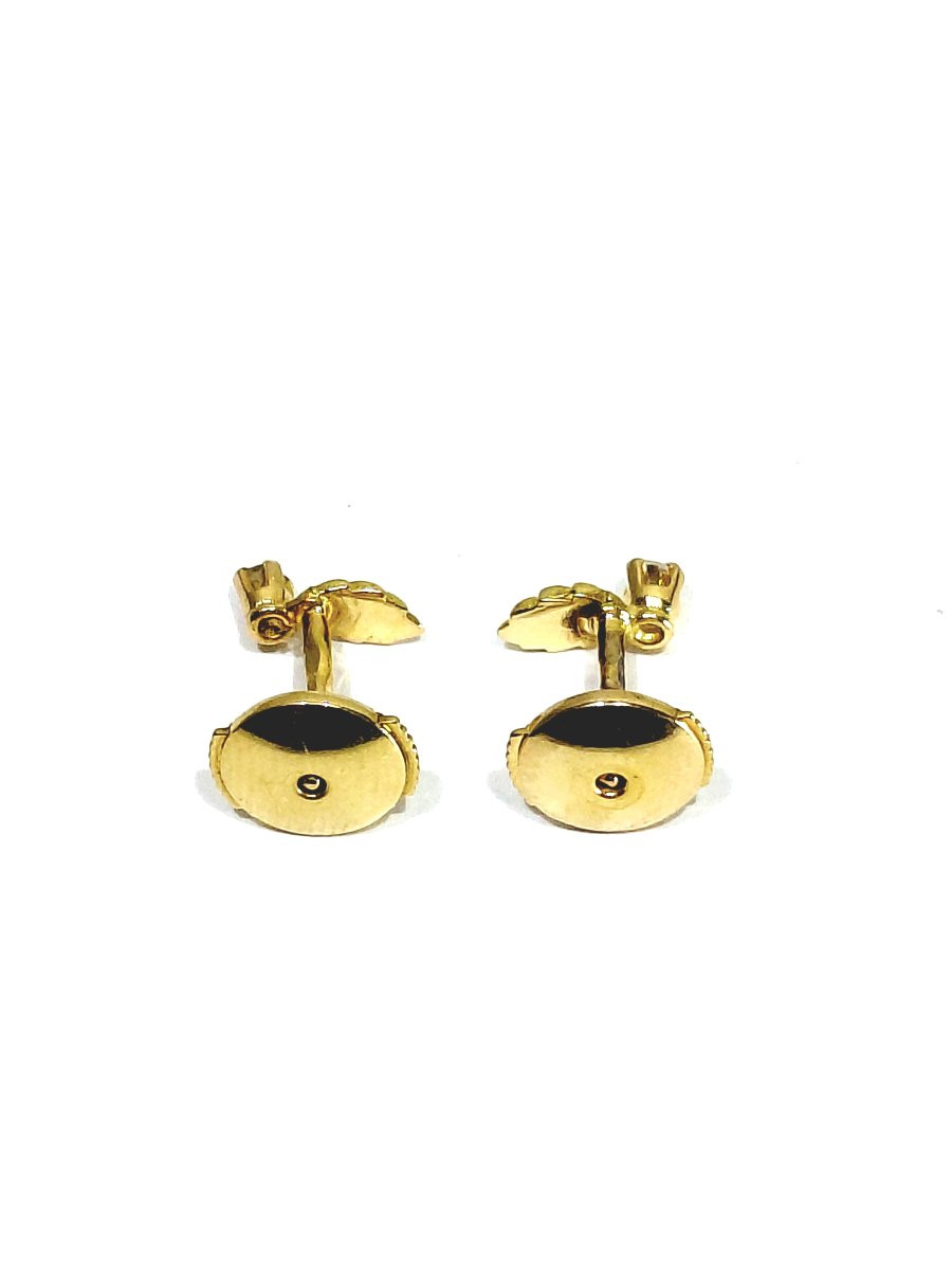 Paire De Boucle D'oreilles Or Et Diamants -photo-5