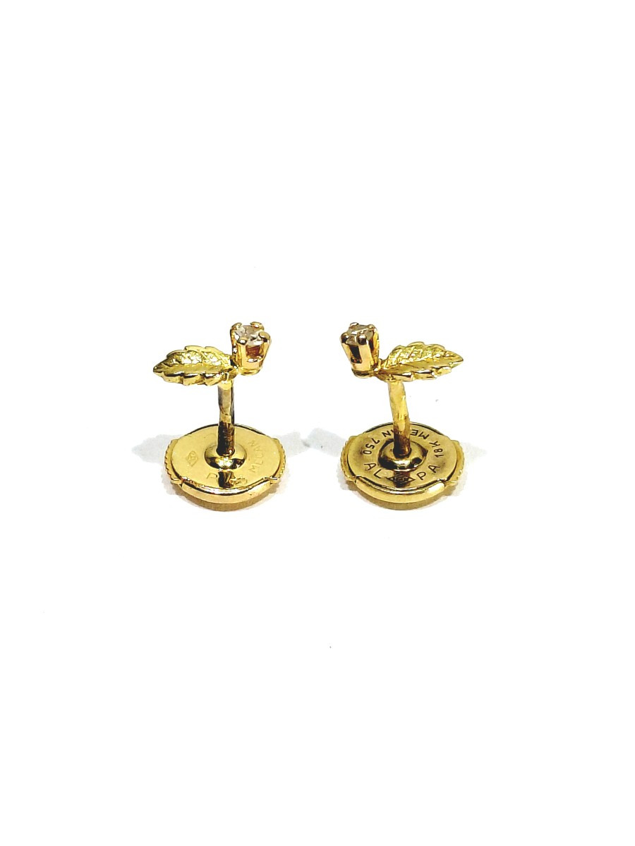Paire De Boucle D'oreilles Or Et Diamants 