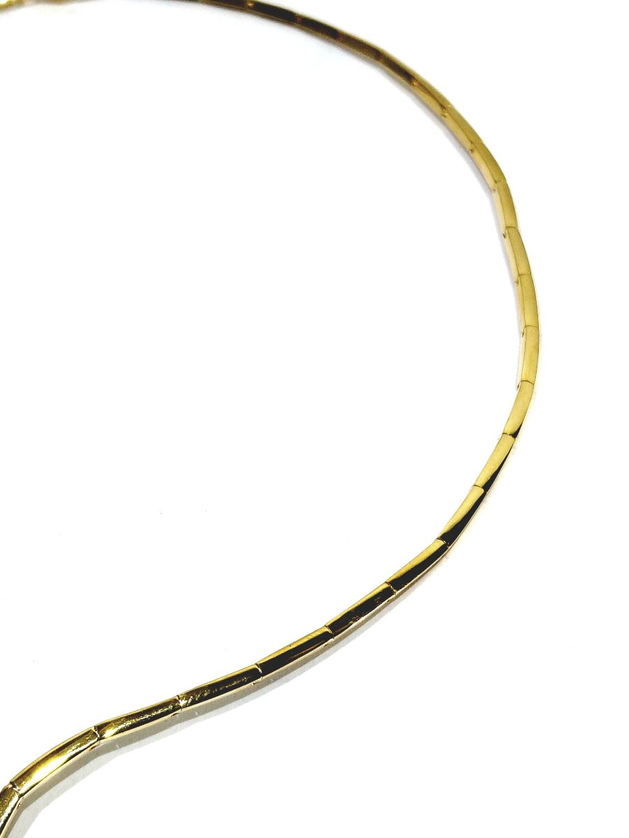 18-carat Champagne Gold And Diamond Necklace-photo-3