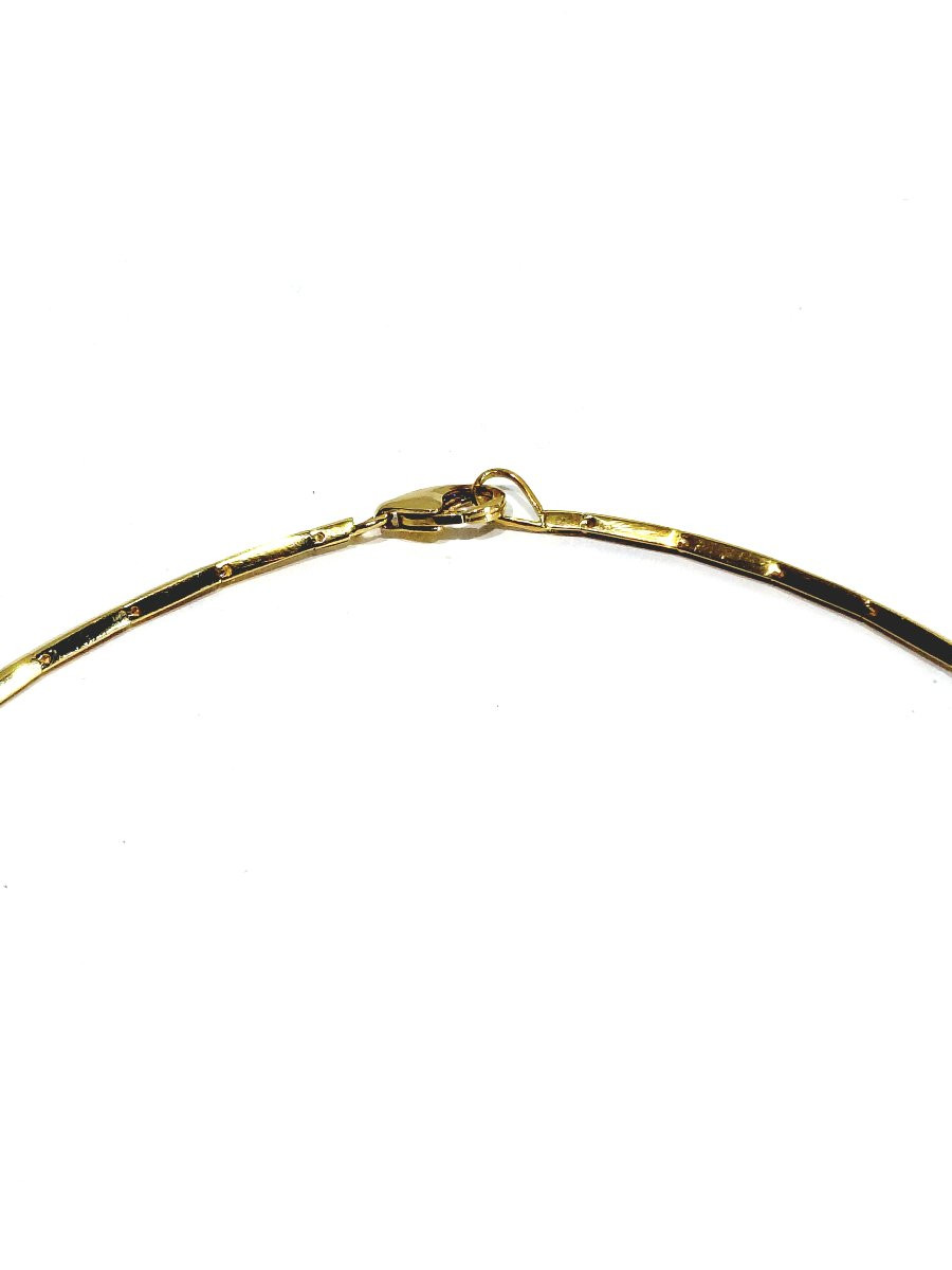 18-carat Champagne Gold And Diamond Necklace-photo-4