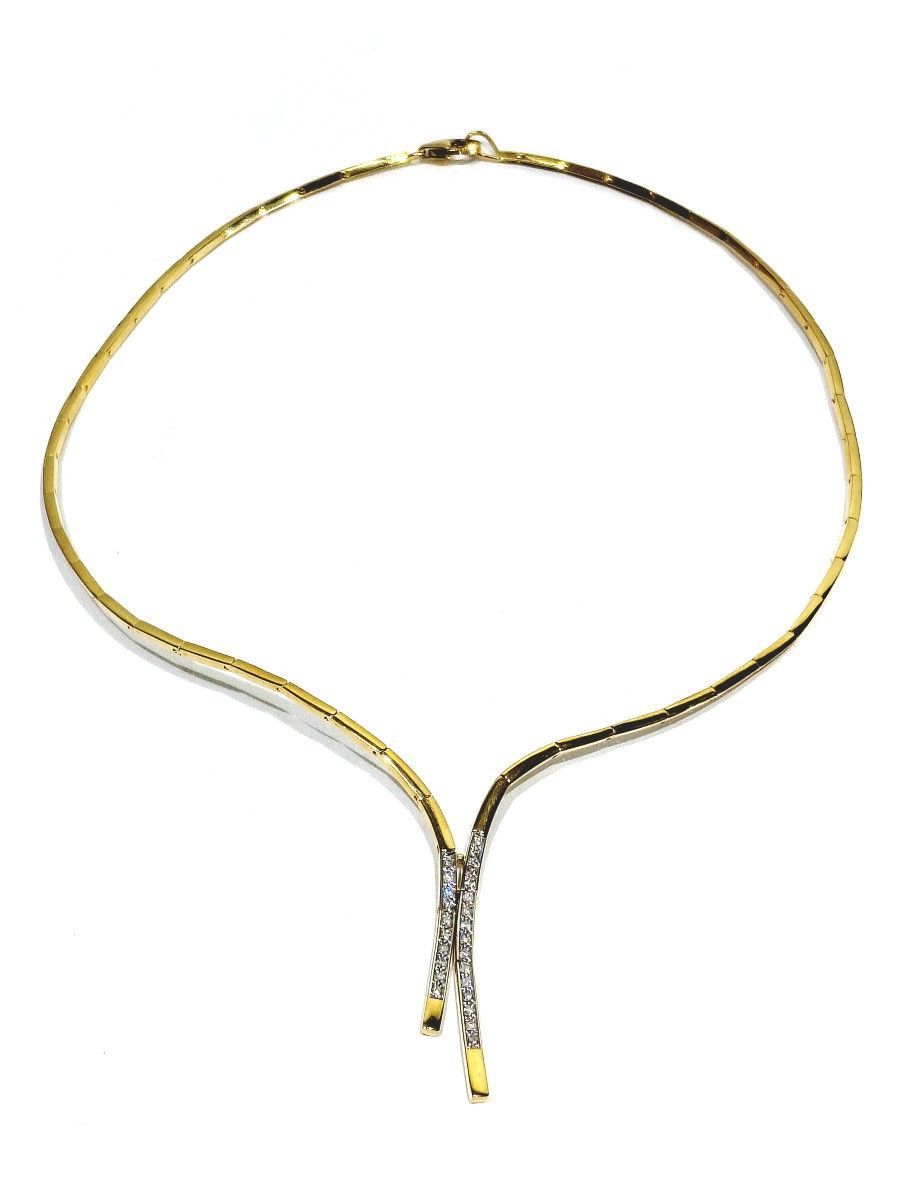 18-carat Champagne Gold And Diamond Necklace