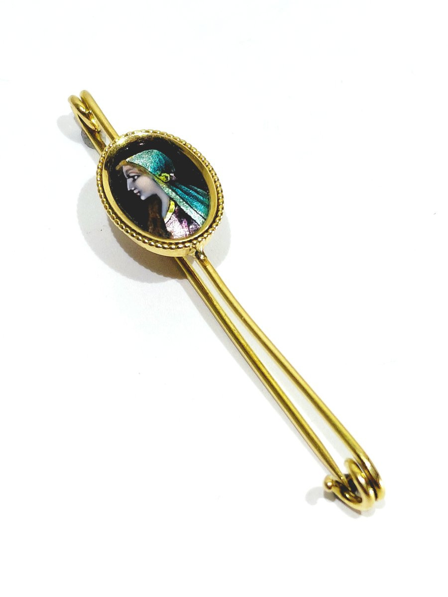 Bonnadier Gold And Limoges Enamel Pin-photo-2