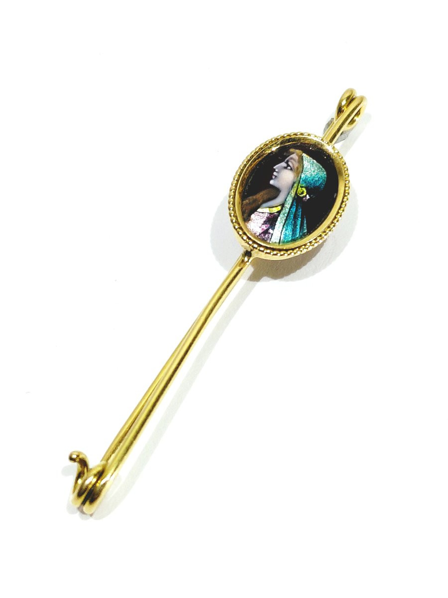 Bonnadier Gold And Limoges Enamel Pin-photo-3