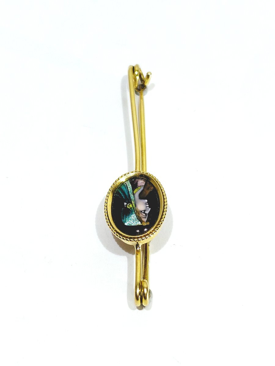 Bonnadier Gold And Limoges Enamel Pin-photo-2