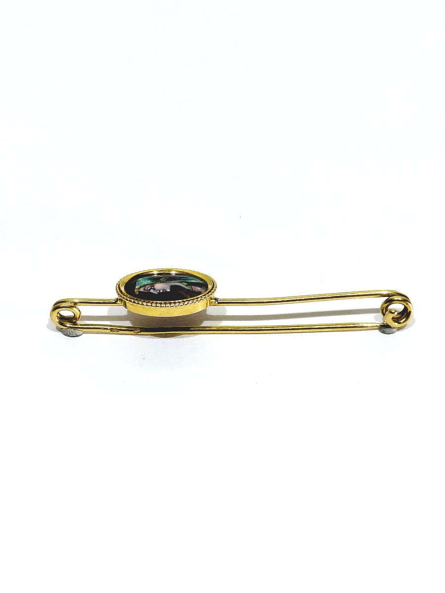 Bonnadier Gold And Limoges Enamel Pin-photo-3