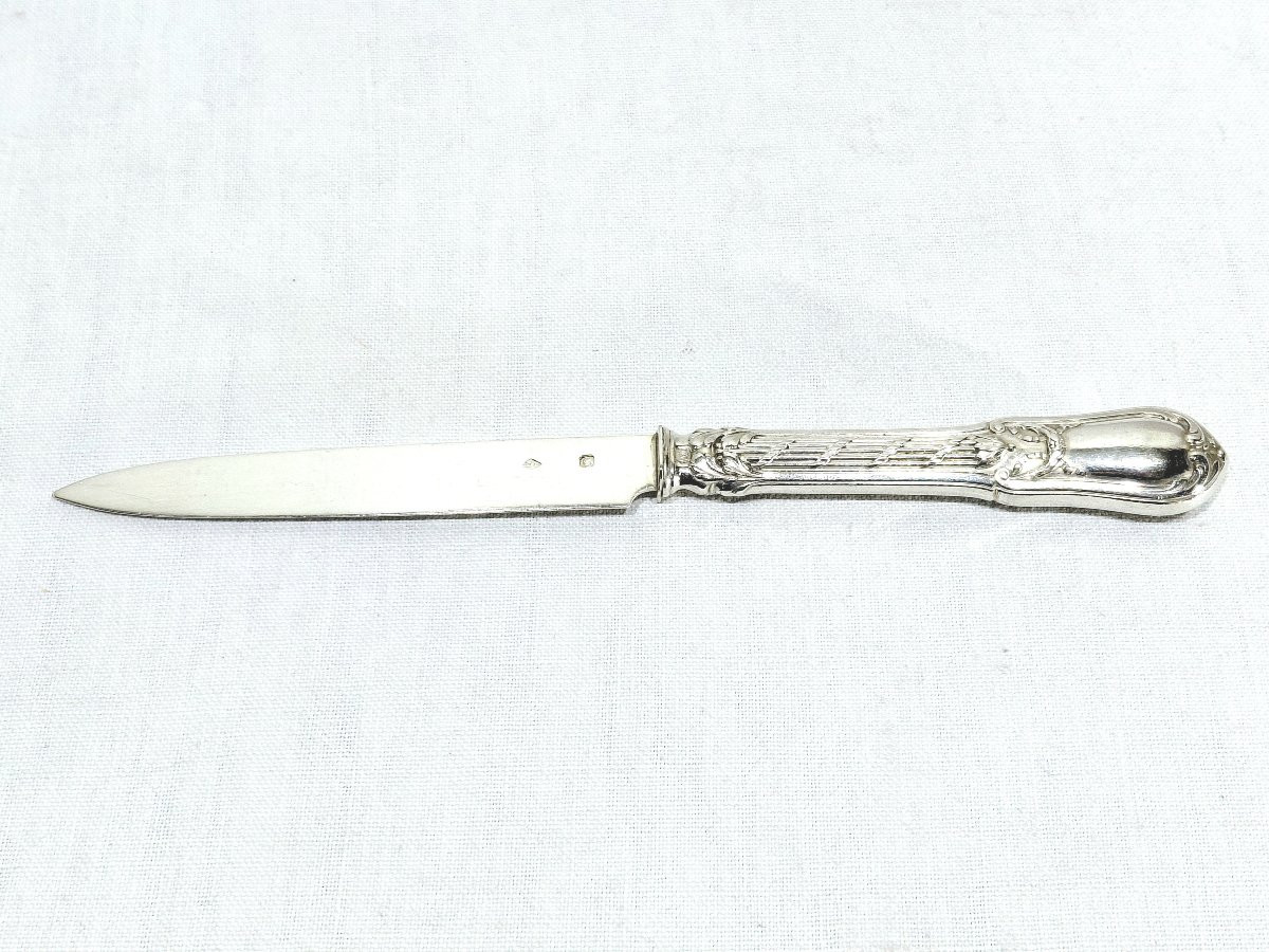 10 Couteaux à fruit en argent de style Louis XVI -photo-6