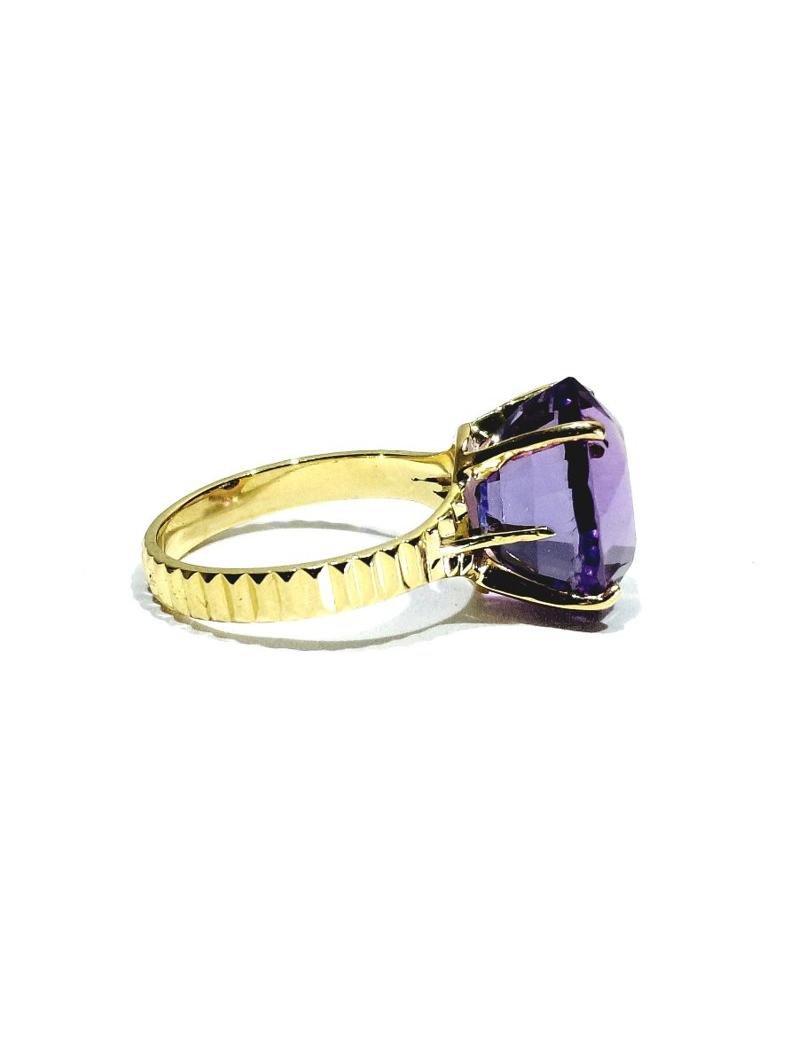 Gold And Amethyst Ring-photo-2