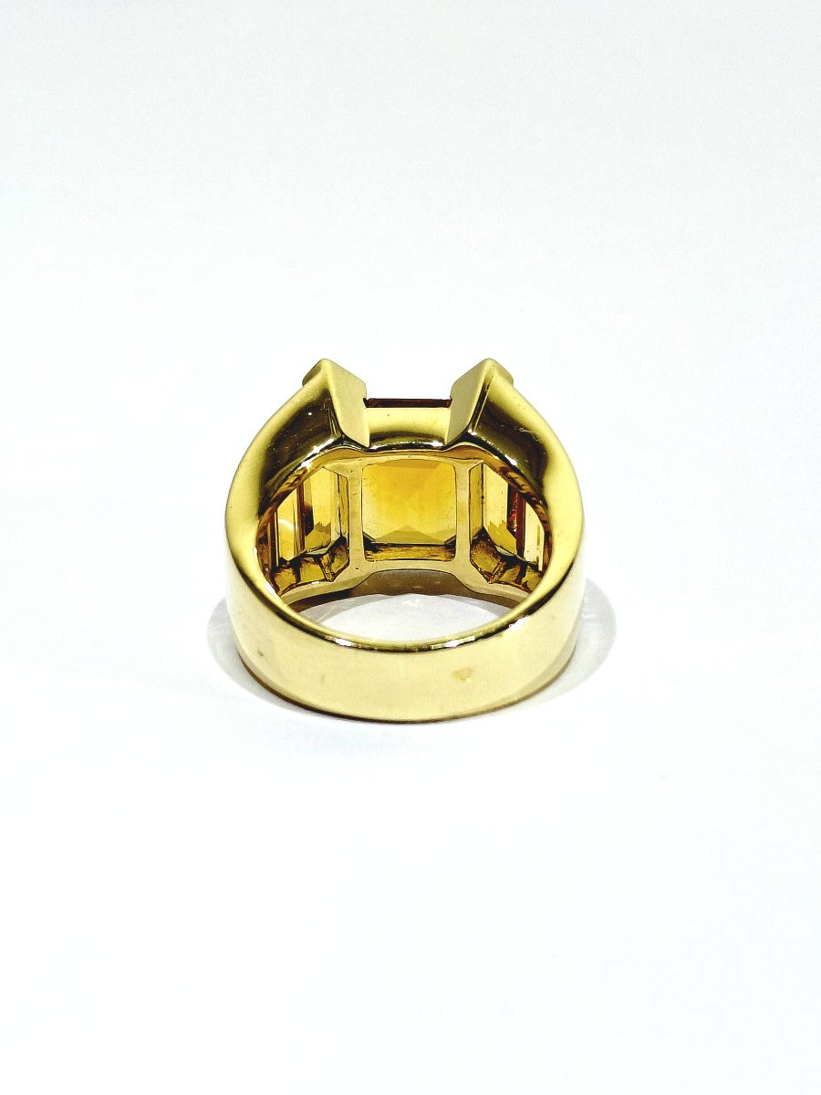 Bague en or citrines et diamants-photo-1
