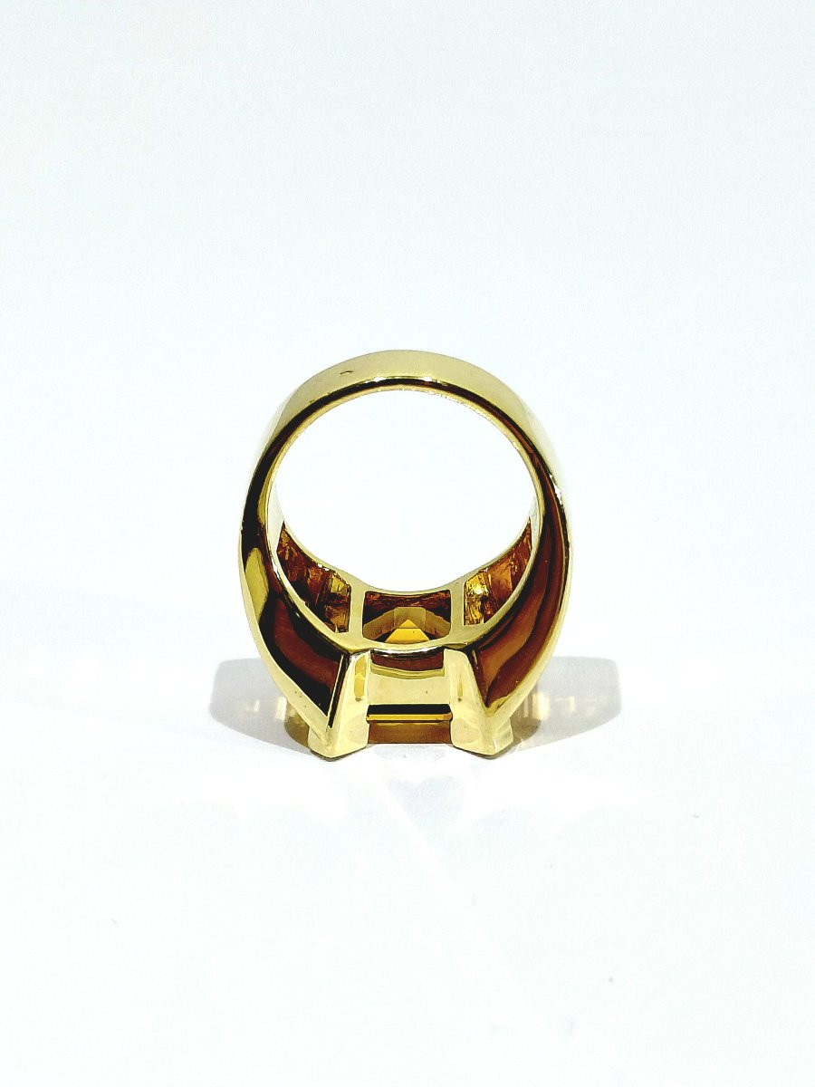 Bague en or citrines et diamants-photo-5