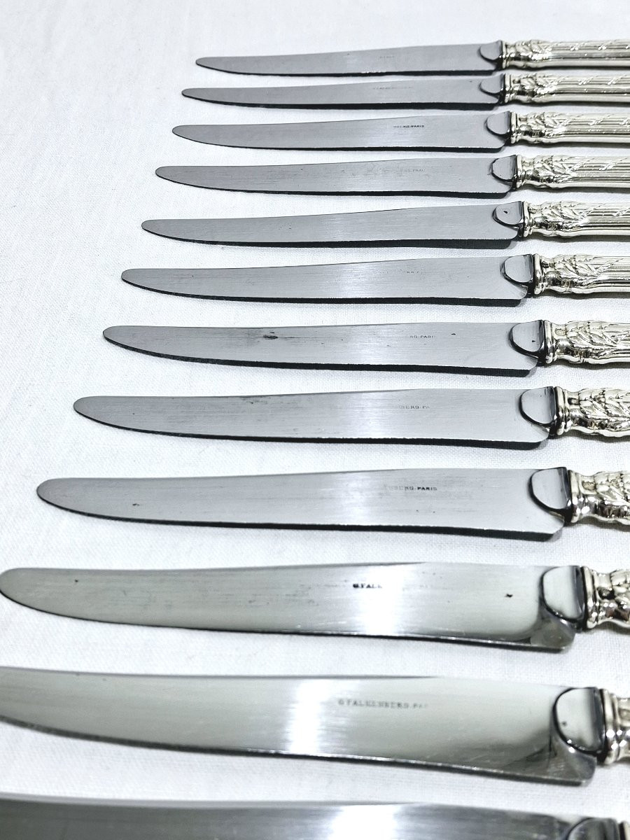Martial Gauthier / Georges Flakenberg - 12 Silver-handled Knives-photo-2