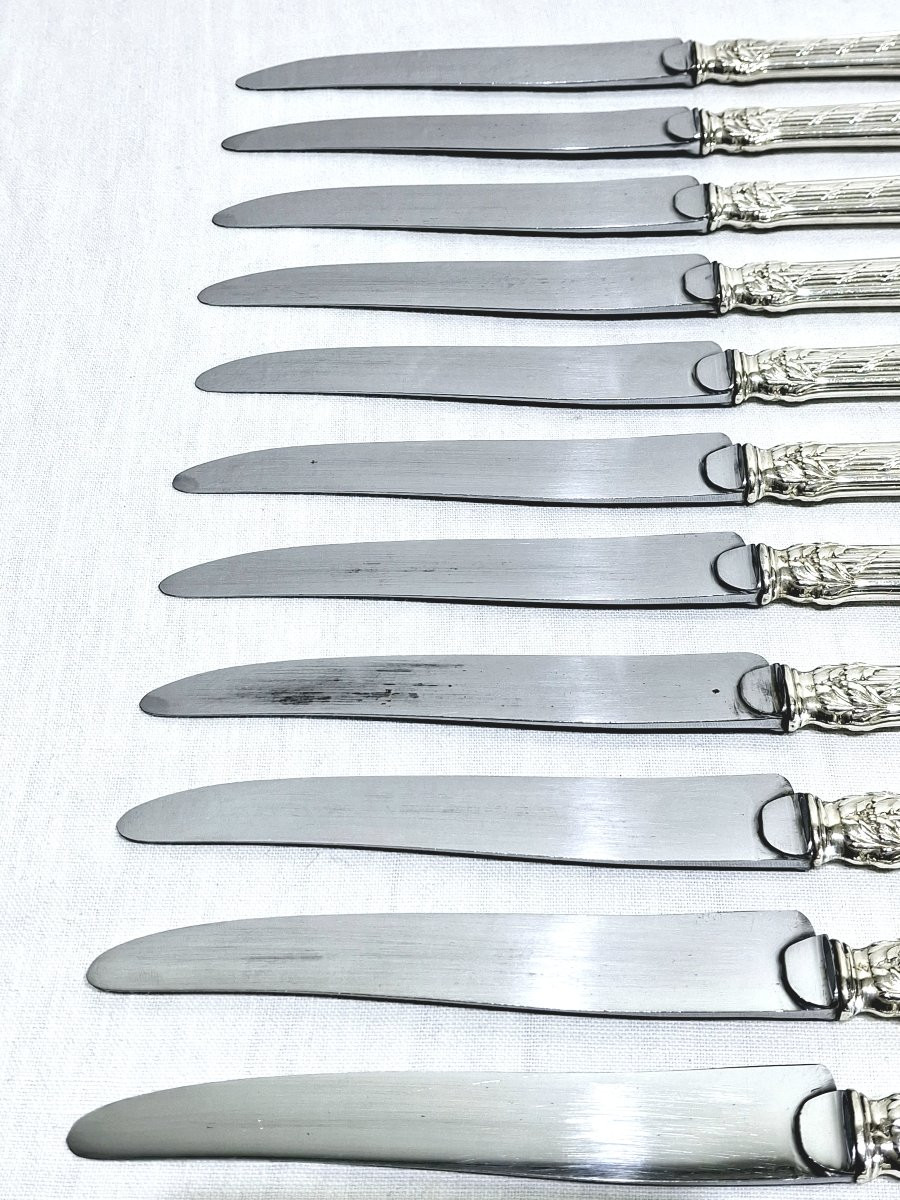 Martial Gauthier / Georges Flakenberg - 12 Silver-handled Knives-photo-4
