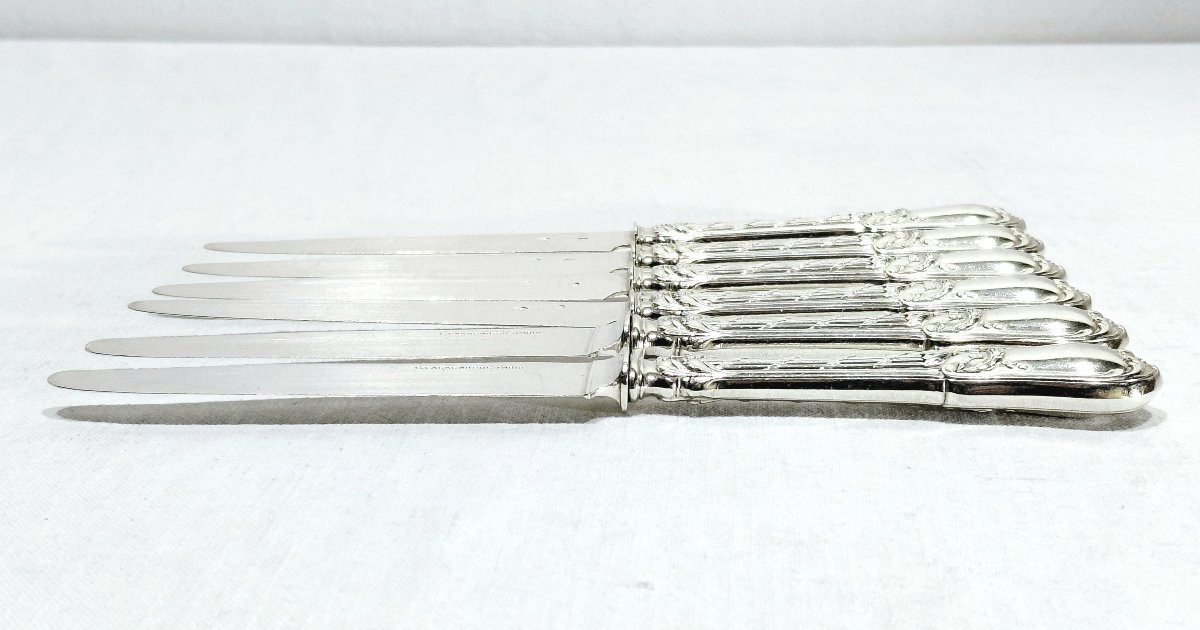 Georges Flakenberg - 6 Silver Fruit Knives-photo-1