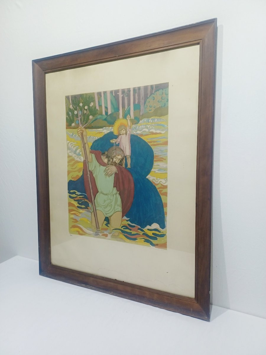 Beltrand - Engraving Depicting The Baptism Of Saint Christopher-photo-2
