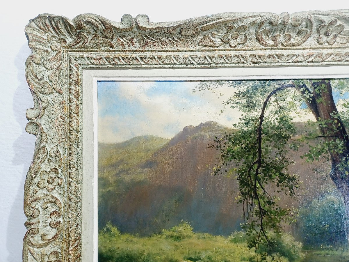 Huile sur toile - la rivière-photo-4