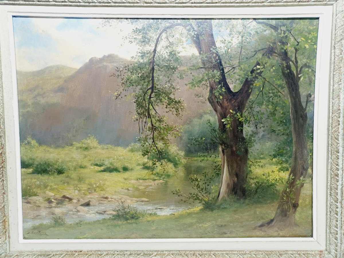 Huile sur toile - la rivière-photo-4