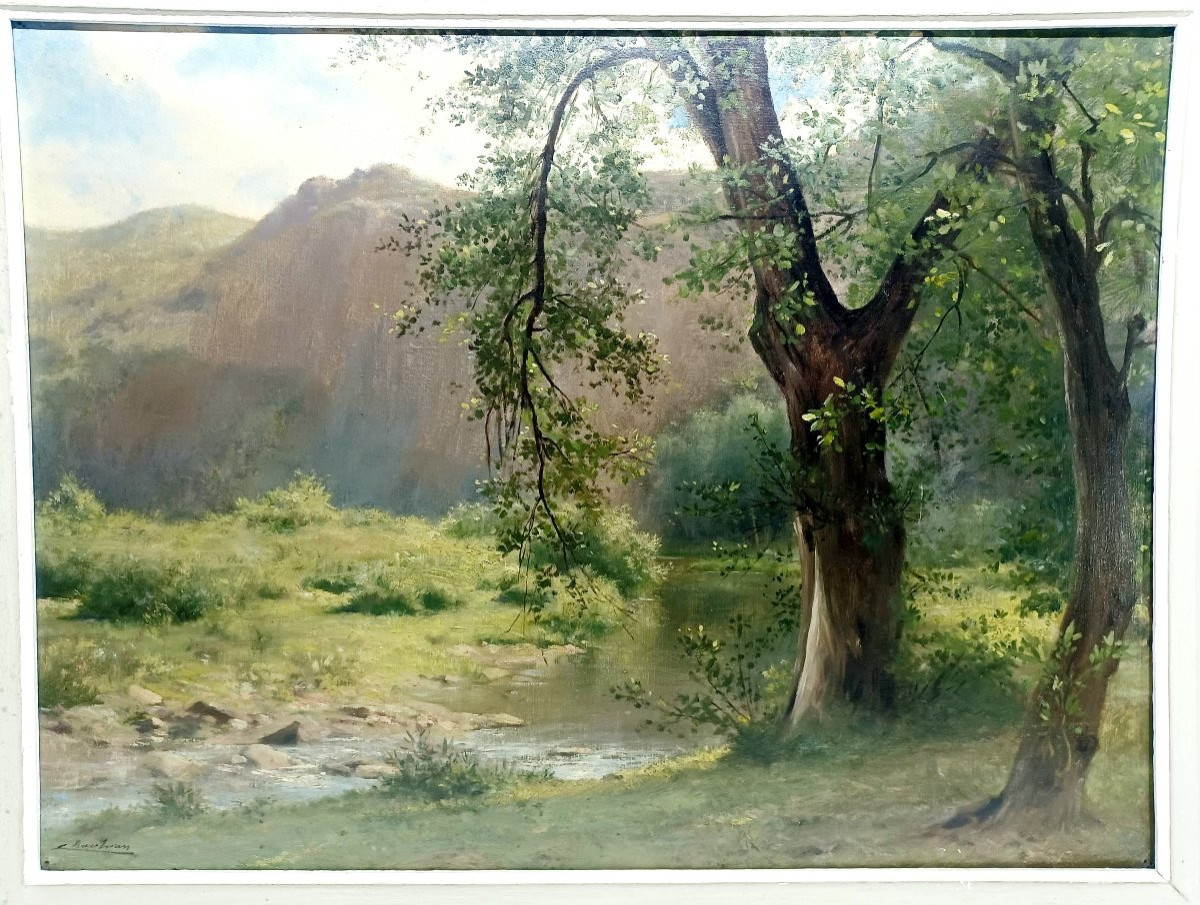 Huile sur toile - la rivière-photo-8