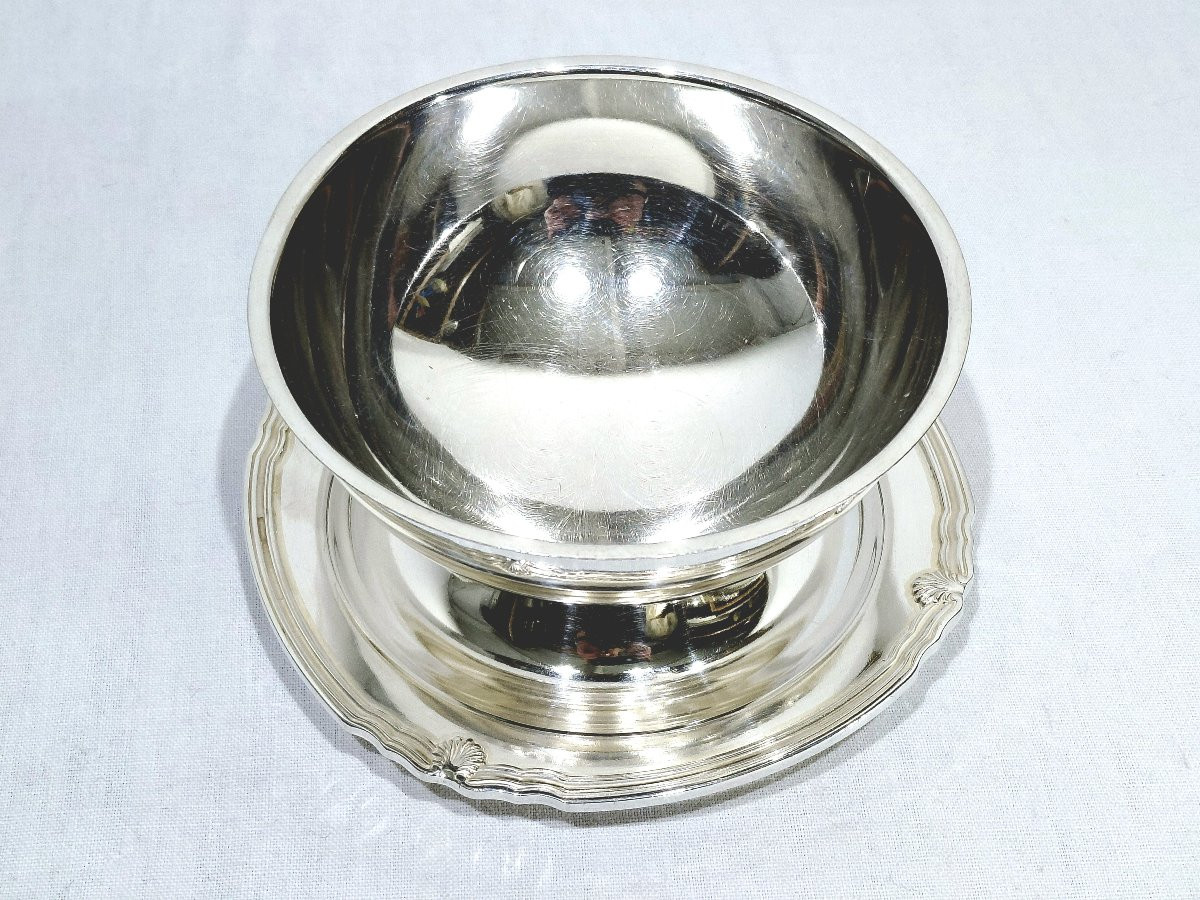 GALLIA - SAUCIÈRE EN MÉTAL ARGENTÉ MODÈLE VENDÔME -photo-3
