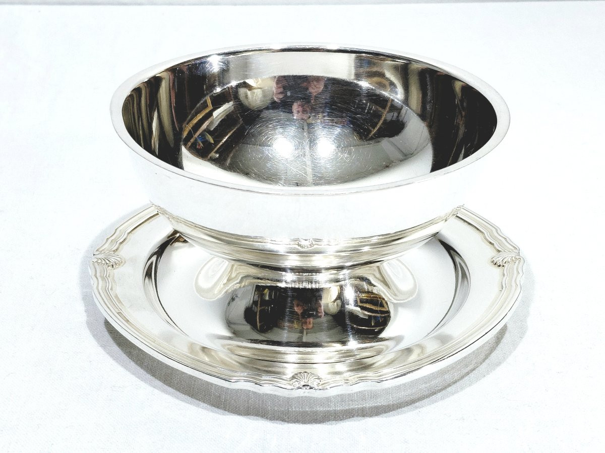 GALLIA - SAUCIÈRE EN MÉTAL ARGENTÉ MODÈLE VENDÔME -photo-5