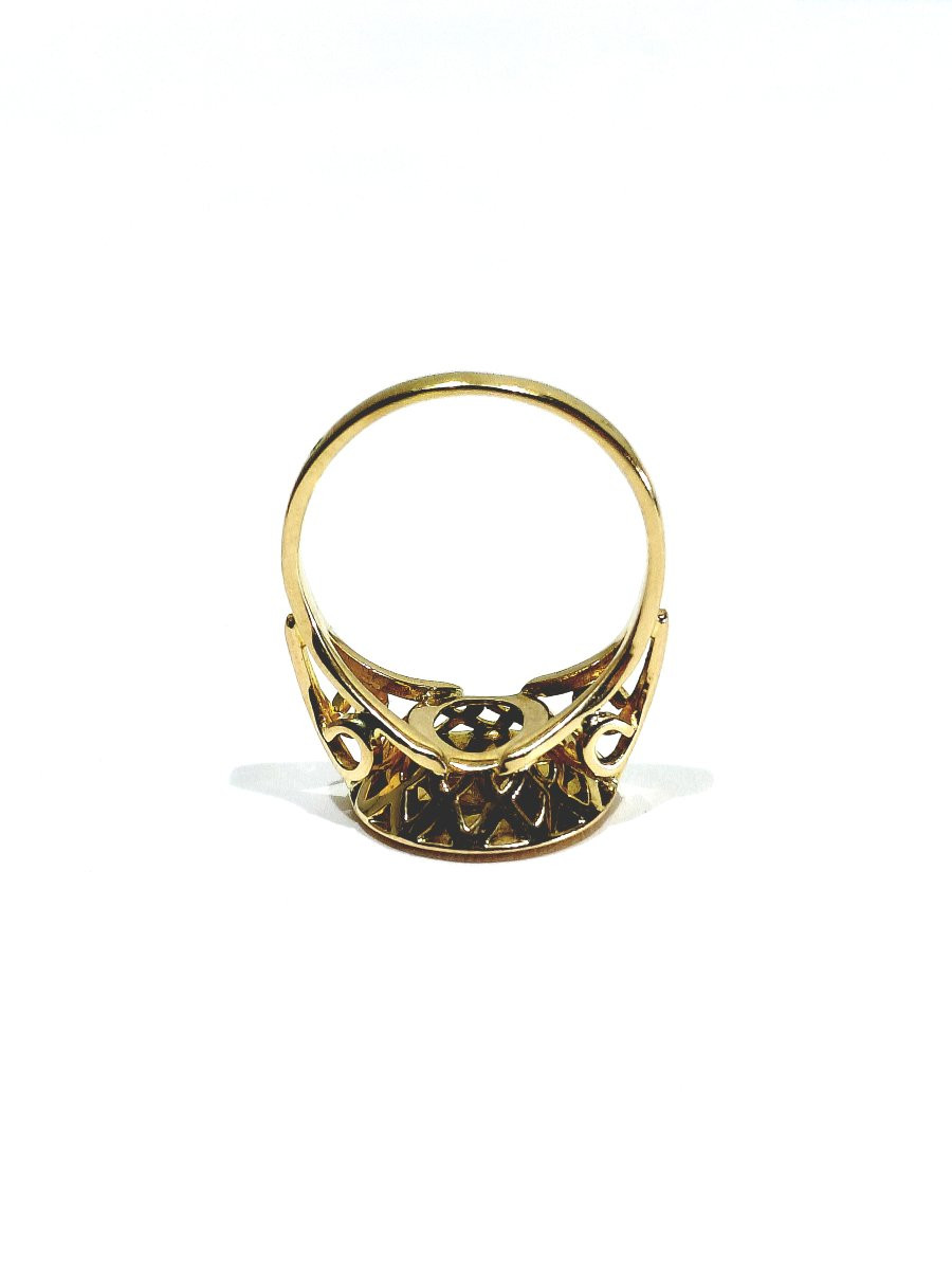 Augis - Gold Diamond And Ruby Ring-photo-6