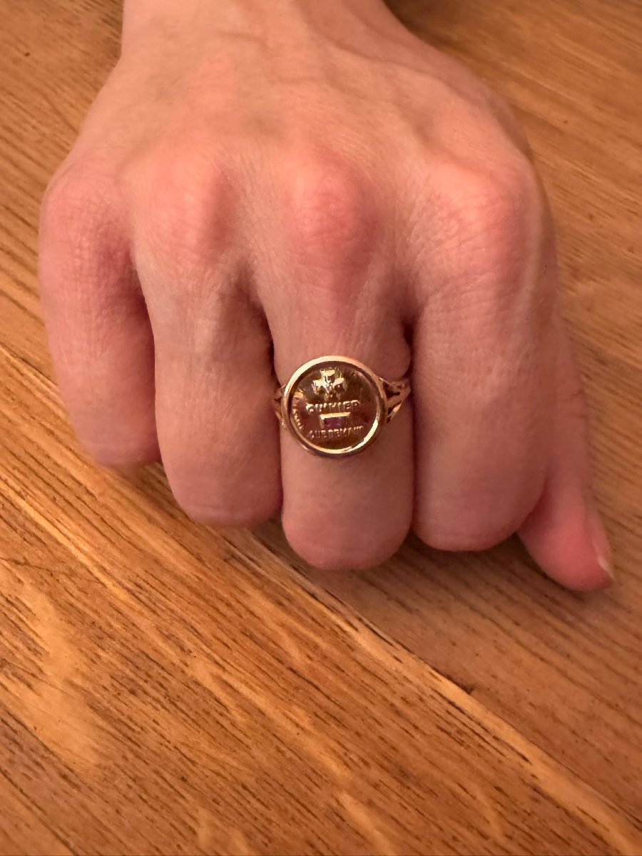 Augis - Gold Diamond And Ruby Ring-photo-8
