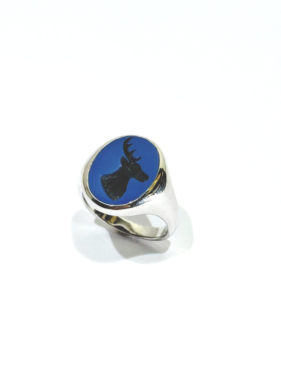 Agate Bleue 18-carat White Gold -photo-3