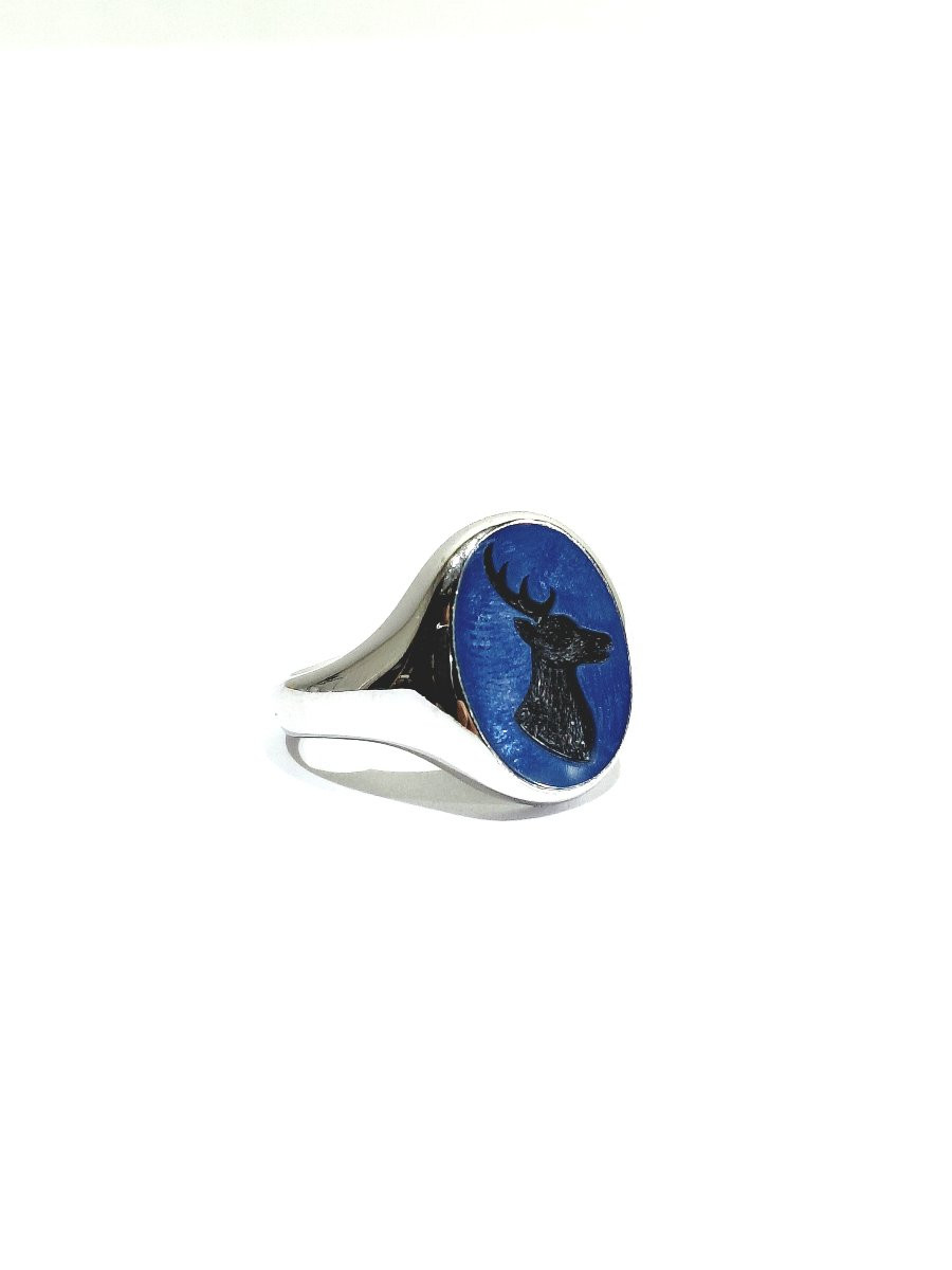 Agate Bleue 18-carat White Gold -photo-4