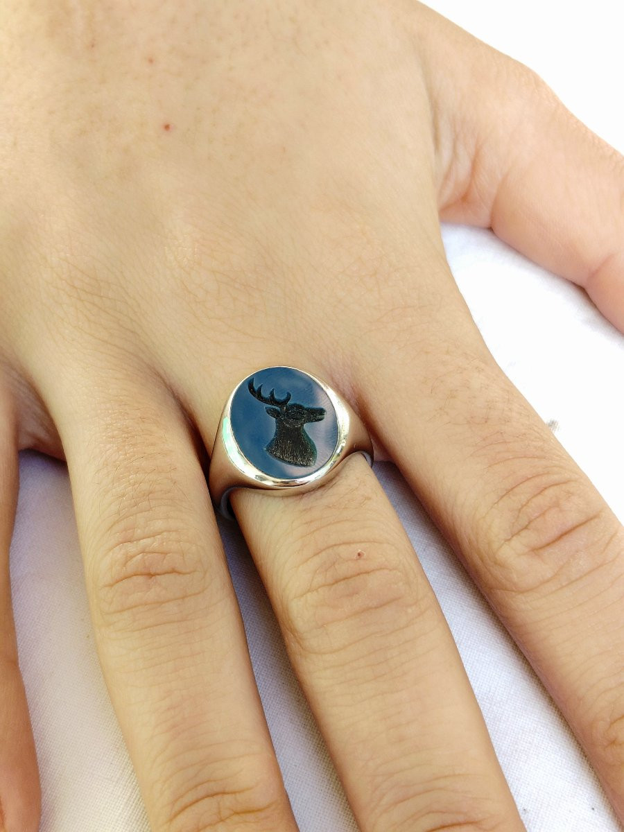Agate Bleue 18-carat White Gold -photo-7