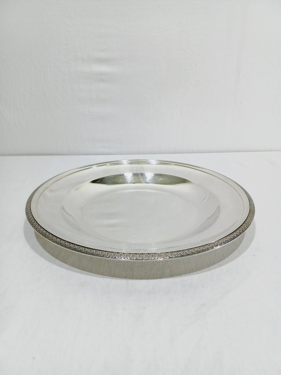 CHRISTOFLE - MODELE MALMAISON - PLAT EN MÉTAL ARGENTÉ -photo-2